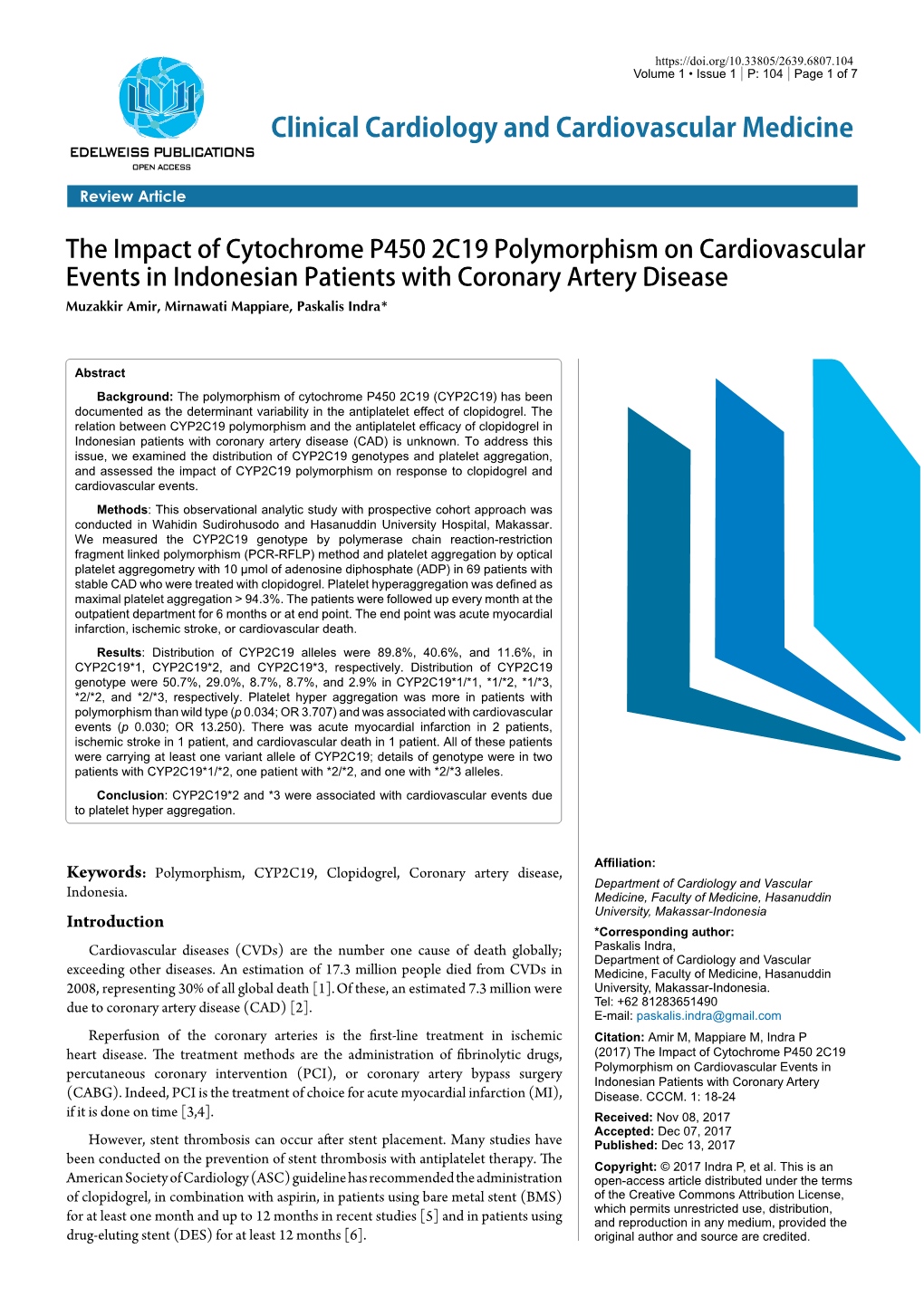 The Impact of Cytochrome P450 2C19 Polymorphism on Cardiovascular