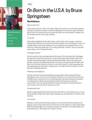 On Born in the U.S.A. by Bruce Springsteen