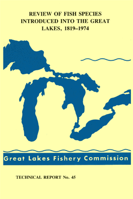 Review of Fish Species Introduced Into the Great Lakes, 1819-19741