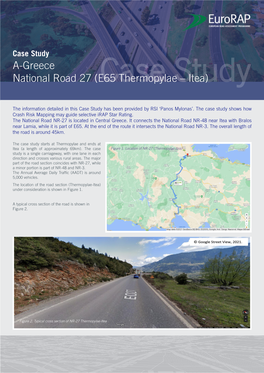 Case Study A-Greece National Road 27 (E65case Thermopylae Study – Itea)