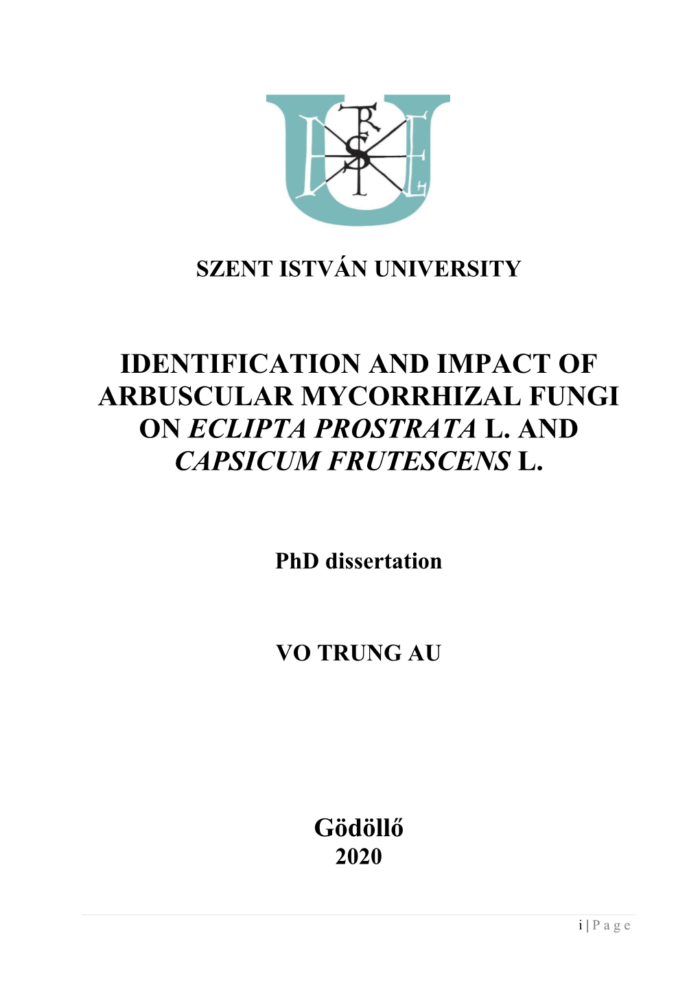 Identification and Impact of Arbuscular Mycorrhizal Fungi on Eclipta Prostrata L. and Capsicum Frutescens L