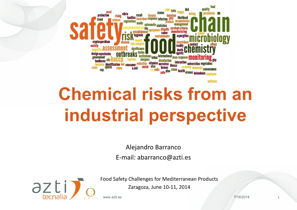 Chemical Risk from an Industrial Perspective