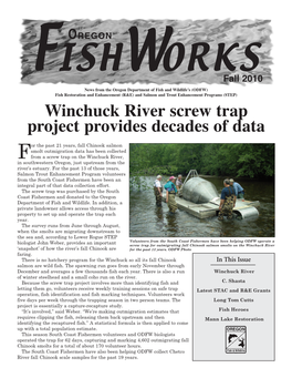 Winchuck River Screw Trap Project Provides Decades of Data