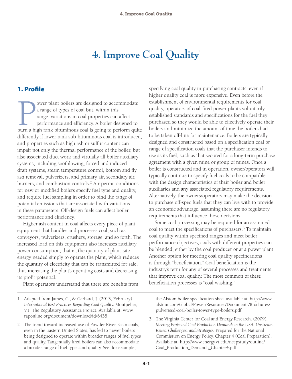 Chapter 4: Improve Coal Quality