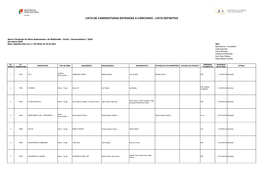 Lista Definitiva