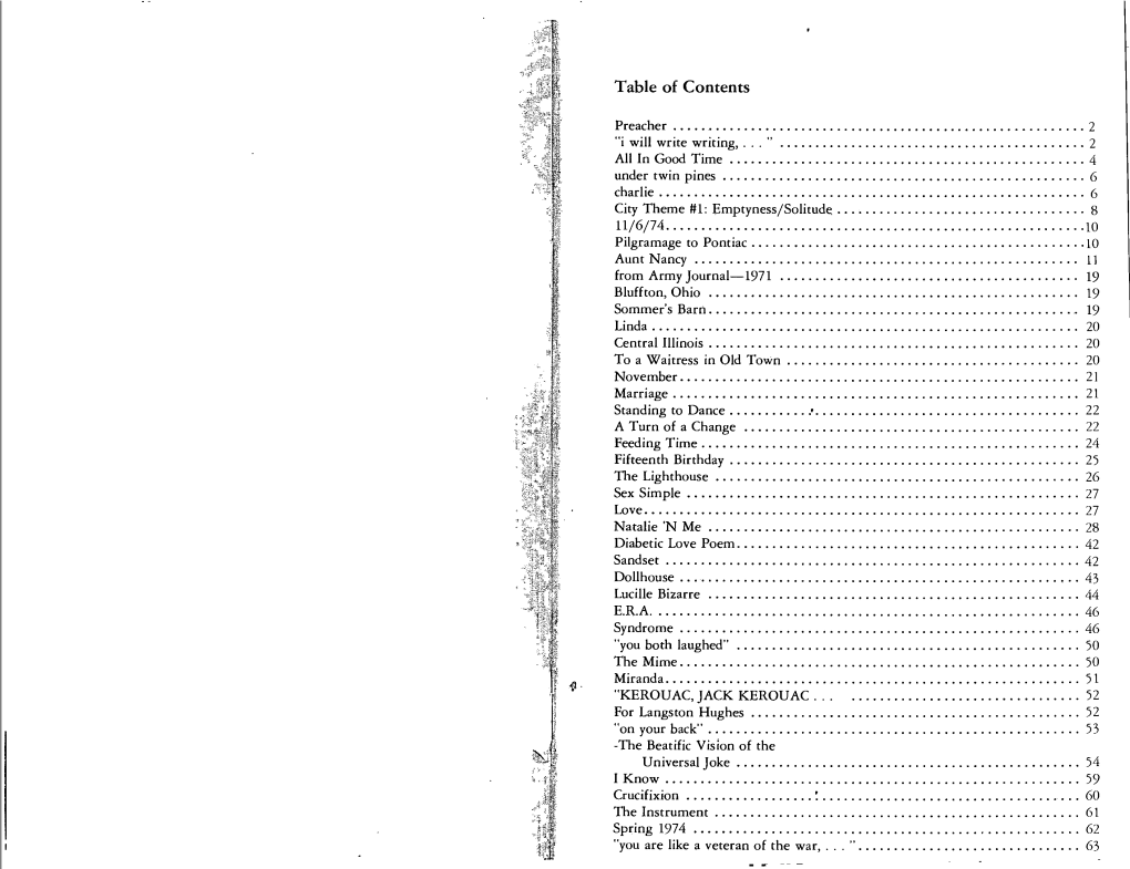 Table of Contents