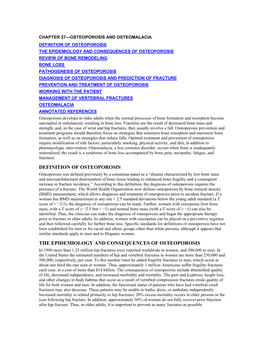 Chapter 27—Osteoporosis and Osteomalacia