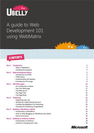A Guide to Web Development 101 Using Webmatrix