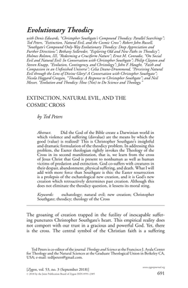 Extinction, Natural Evil, and the Cosmic Cross