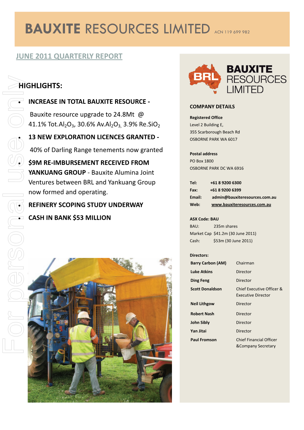 Bauxite Resources Limited Acn 119 699 982