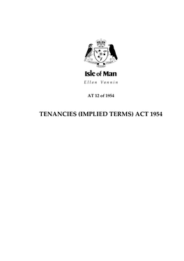Tenancies (Implied Terms) Act 1954