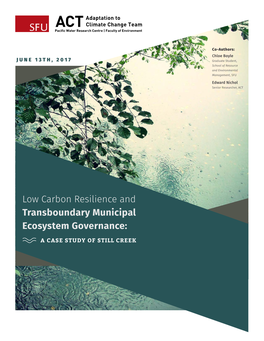 Low Carbon Resilience and Transboundary Municipal Ecosystem Governance