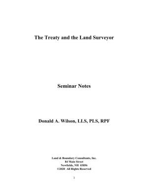 The Treaty and the Land Surveyor