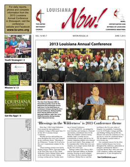 2013 Louisiana Annual Conference in Shreveport, Visit the Conference Website and Facebook VOL