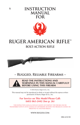Ruger American Rifle™ Bolt-Action Rifle