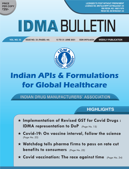 IDMA Bulletin 21St June 2021