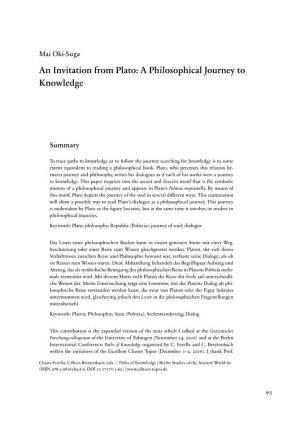 An Invitation from Plato: a Philophical Journey to Knowledge