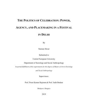 The Politics of Celebration: Power, Agency, and Placemaking in a Festival