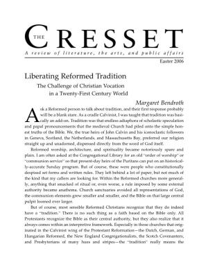Liberating Reformed Tradition