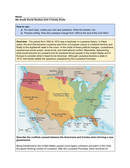 8Th Grade Social Studies Unit 3 Family Guide How To