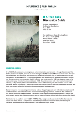 If a Tree Falls Discussion Guide