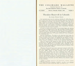 Theodore Roosevelt in Colorado