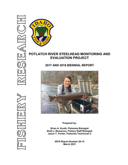 Potlatch River Steelhead Monitoring and Evaluation Project