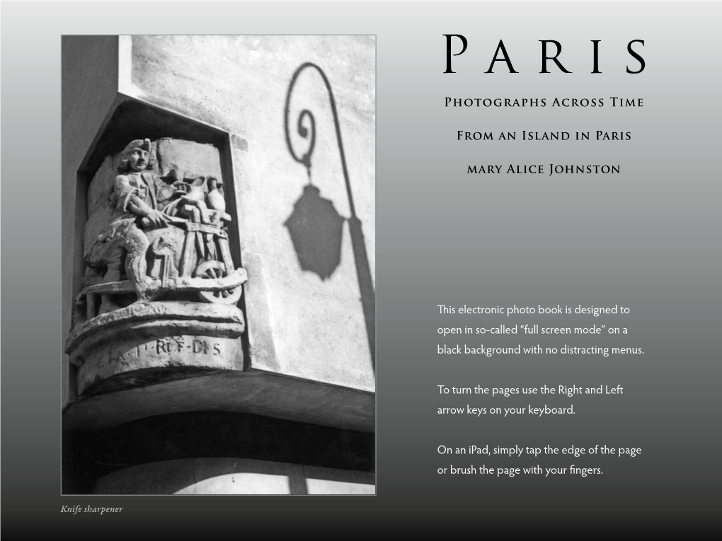 Photographs Across Time from an Island in Paris Mary Alice