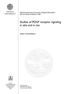 Studies of PDGF Receptor Signaling in Vitro and in Vivo