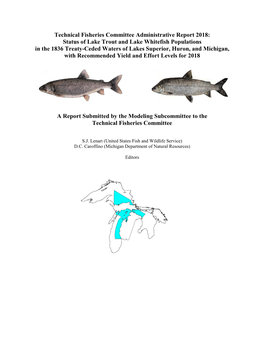 Status of Lake Trout & Lake Whitefish Populations in the 1836 Treaty