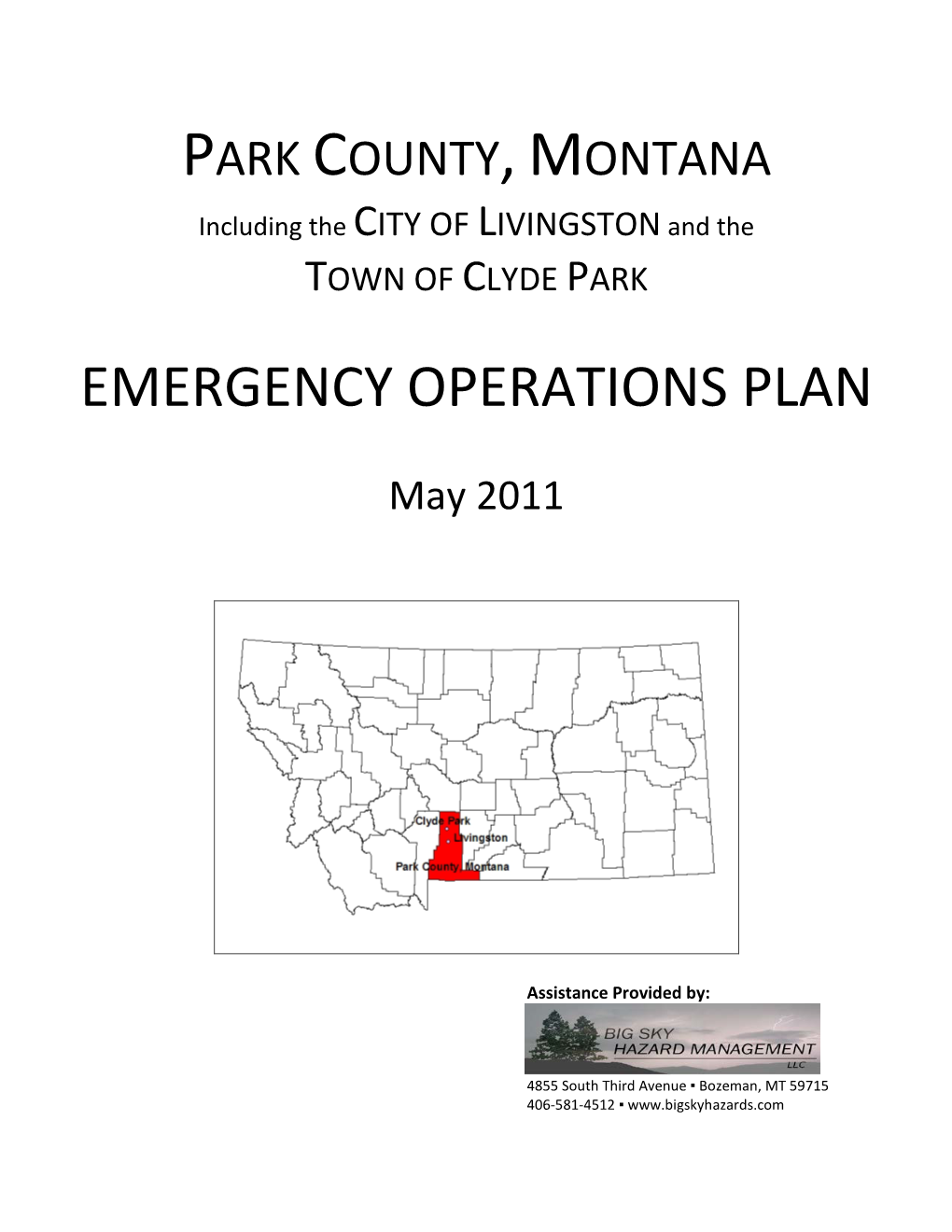 Park County Emergency Operations Plan