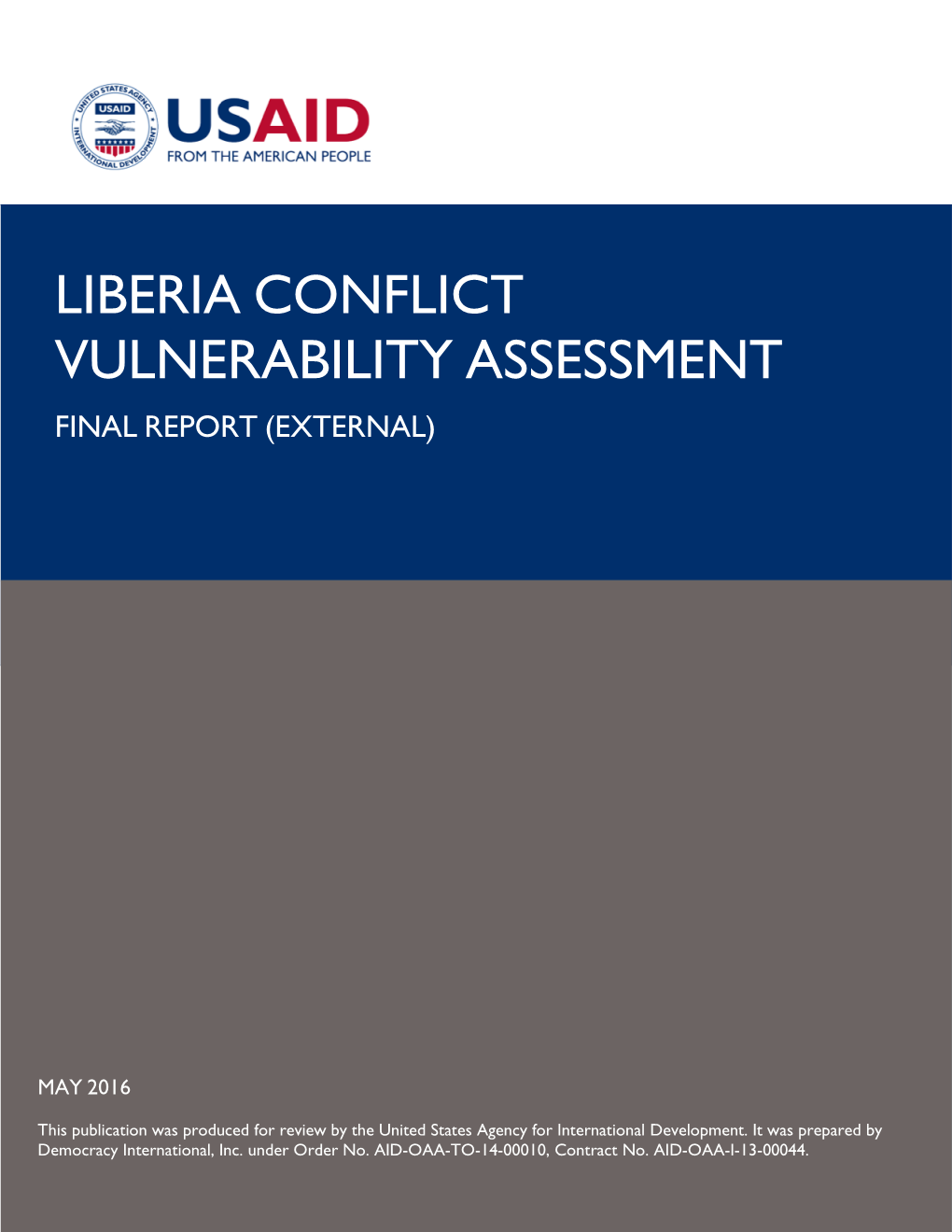 Liberia Conflict Vulnerability Assessment – Final Report