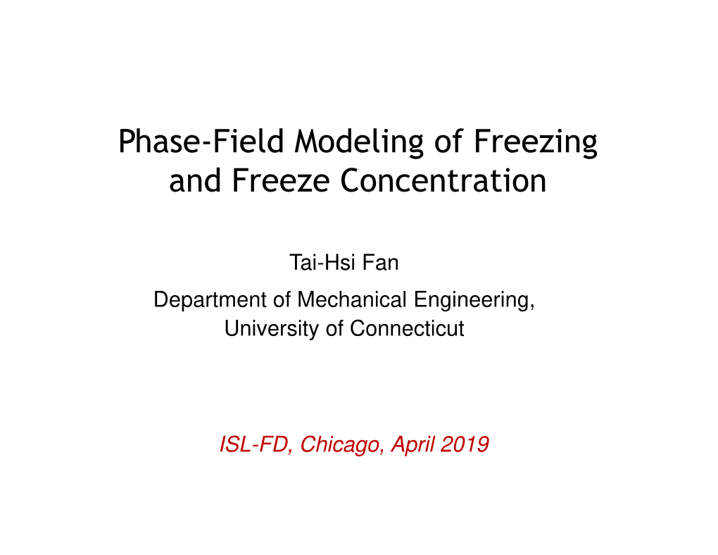 Phase-Field Modeling of Freezing and Freeze Concentration