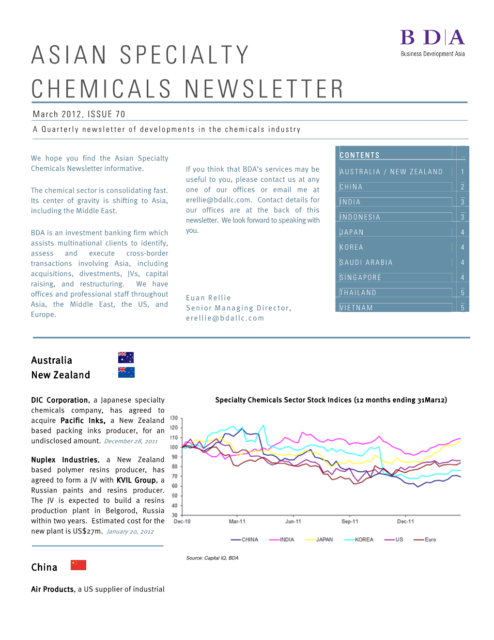 Asian Specialty Chemicals Newsletter Informative
