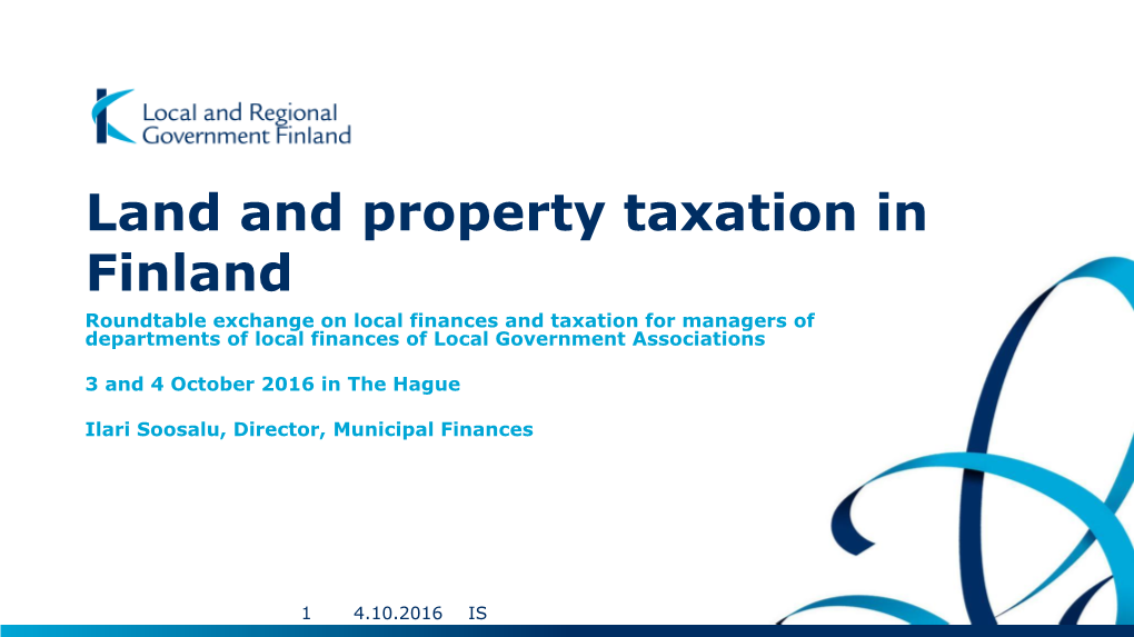 Land and Property Taxation in Finland