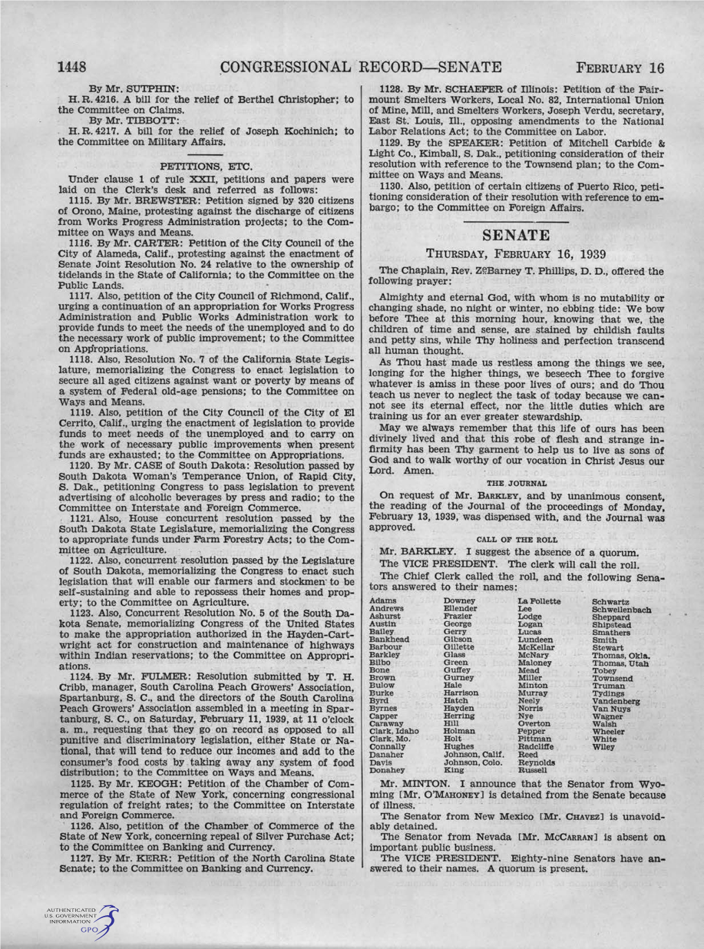 Congressional .Record-Senate Senate