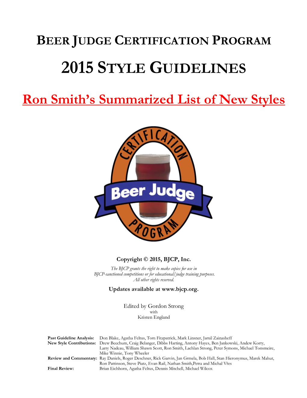 2015 Style Guidelines