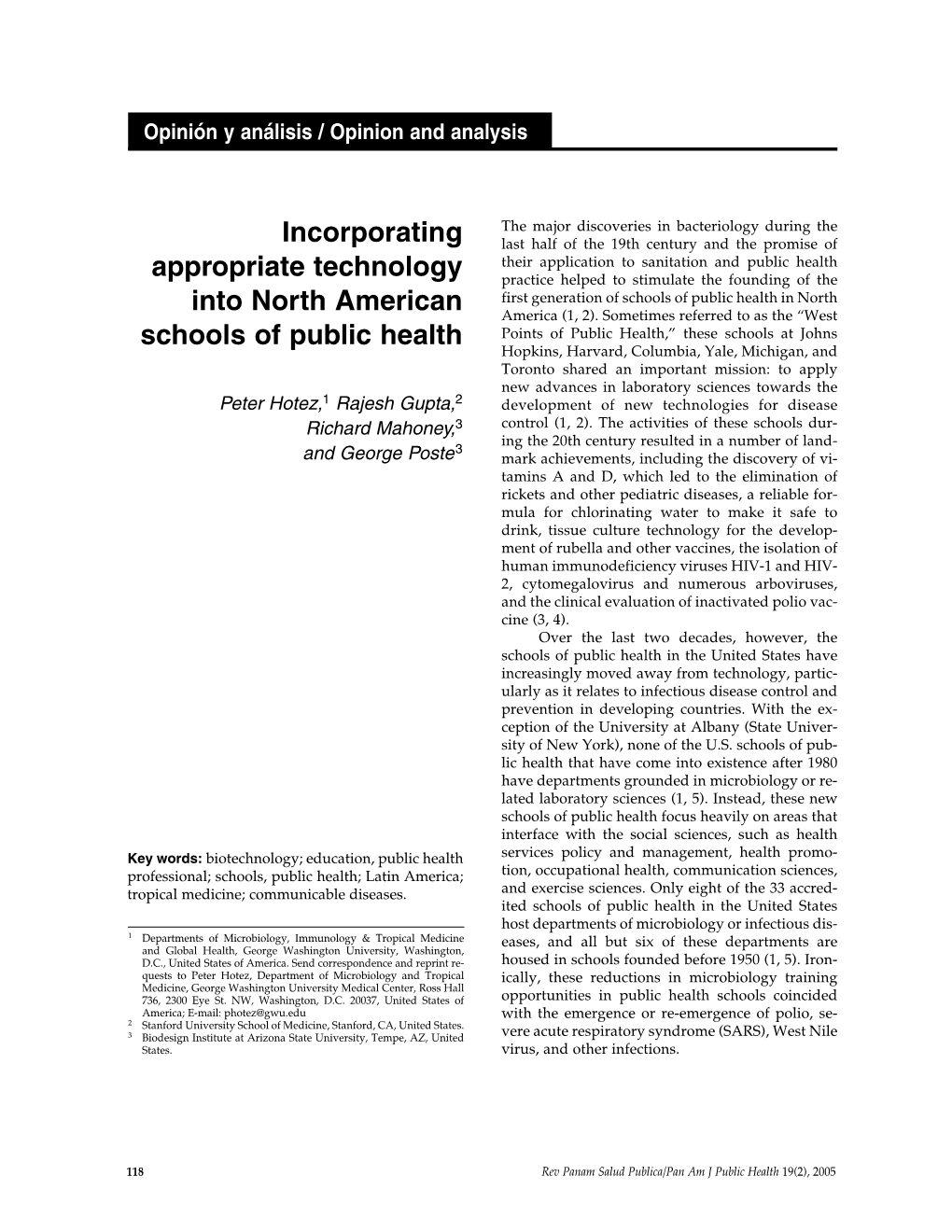 Incorporating Appropriate Technology Into North American Schools Of