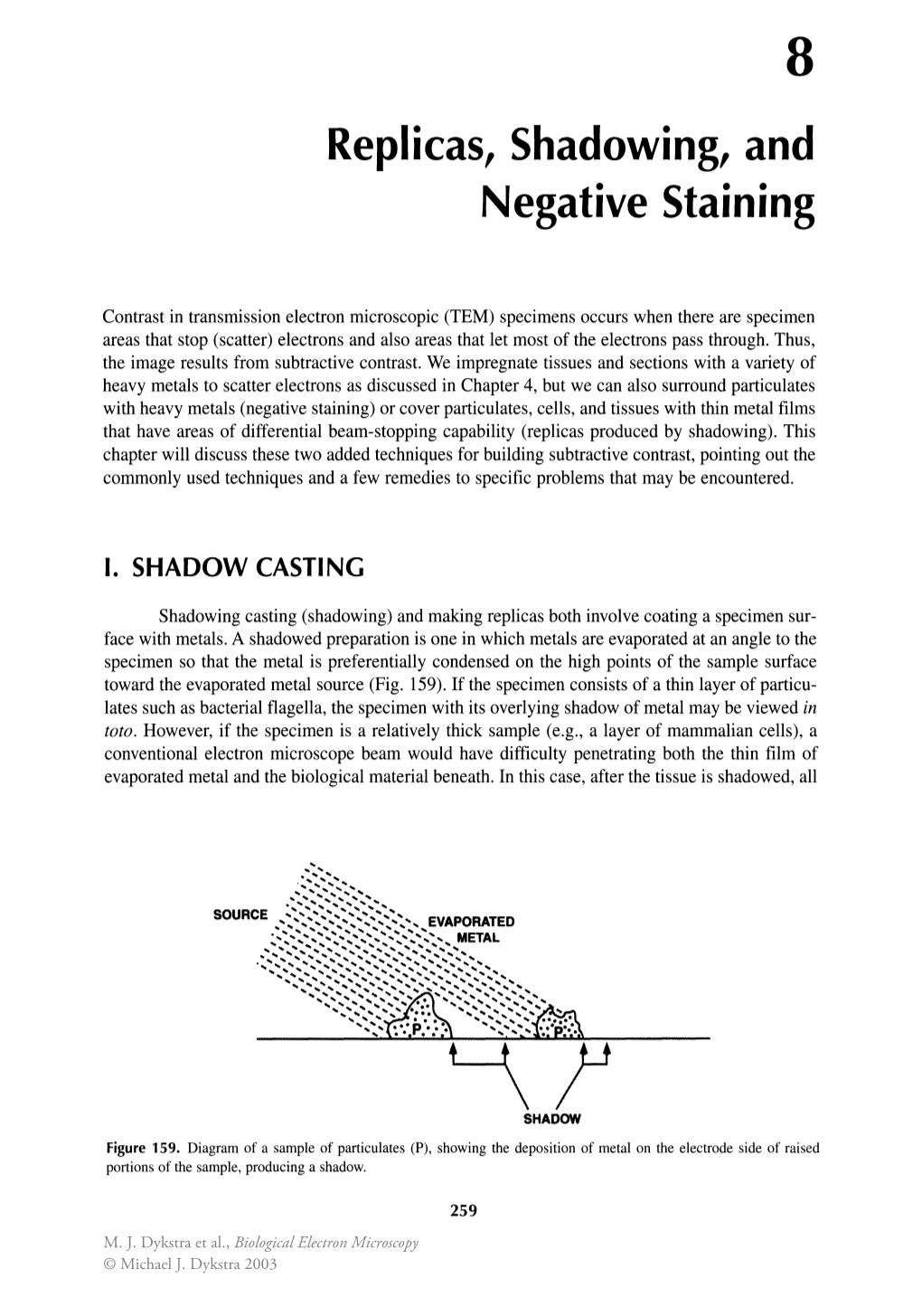 Replicas, Shadowing, and Negative Staining