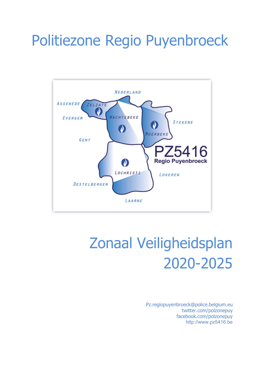 Politiezone Regio Puyenbroeck Zonaal Veiligheidsplan 2020-2025