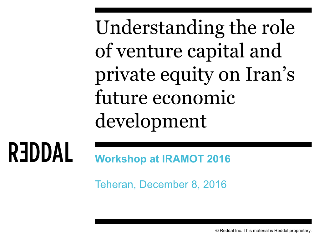 Understanding the Role of Venture Capital and Private Equity on Iran's
