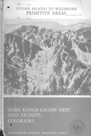 Primitive Areas Gore Range-Eagles Nest And
