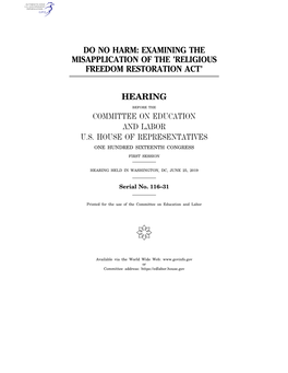 Examining the Misapplication of the 'Religious Freedom Restoration Act'