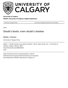 Doubt's Boots: Even Doubt's Shadow