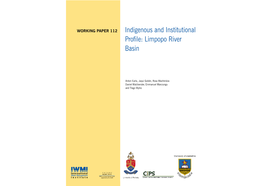 Indigenous and Institutional Profile: Limpopo River Basin