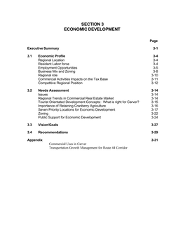 Section 3 Economic Development
