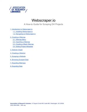 Webscraper.Io a How-To Guide for Scraping DH Projects