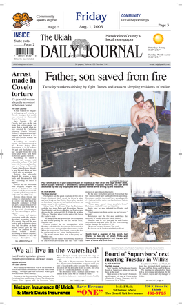 Father, Son Saved from Fire
