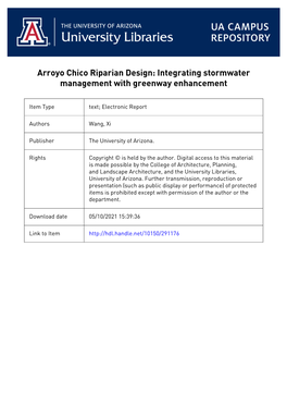 Arroyo Chico Riparian Design: Integrating Stormwater Management with Greenway Enhancement