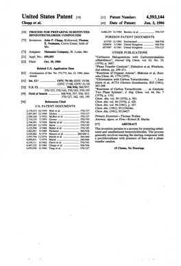 United States Patent (19) 11 Patent Number: 4,593,144 Chupp Et Al